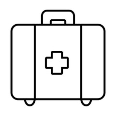 Obraz premium first aid box icon, line style