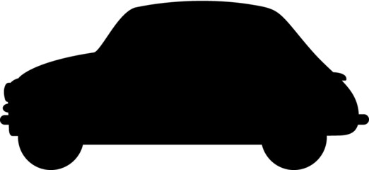 Vector illustration of the vintage car silhouette