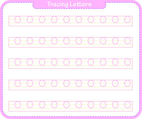 Preschool worksheet trace letters. Basic writing and learning practices