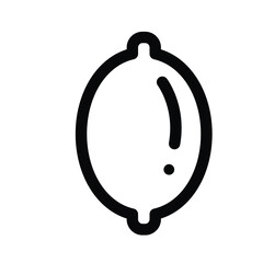 Vector icon, illustration of fruit. Lemon with a glare