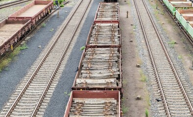 Freight Train with old Rails 