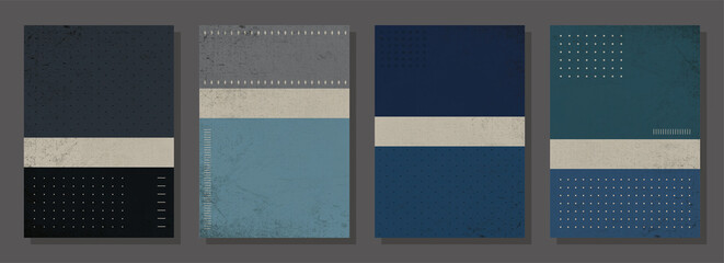 Set of retro covers. Cover templates in vintage design. Abstract vector background template for your design. Retro design templates set for brochures, posters, flyers, banners, covers, placards.