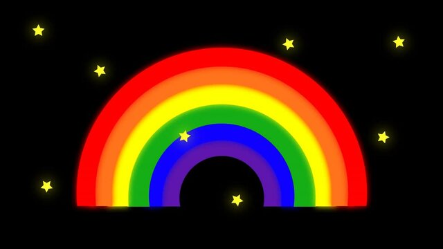 lgbtq+ animated rainbow pride flag