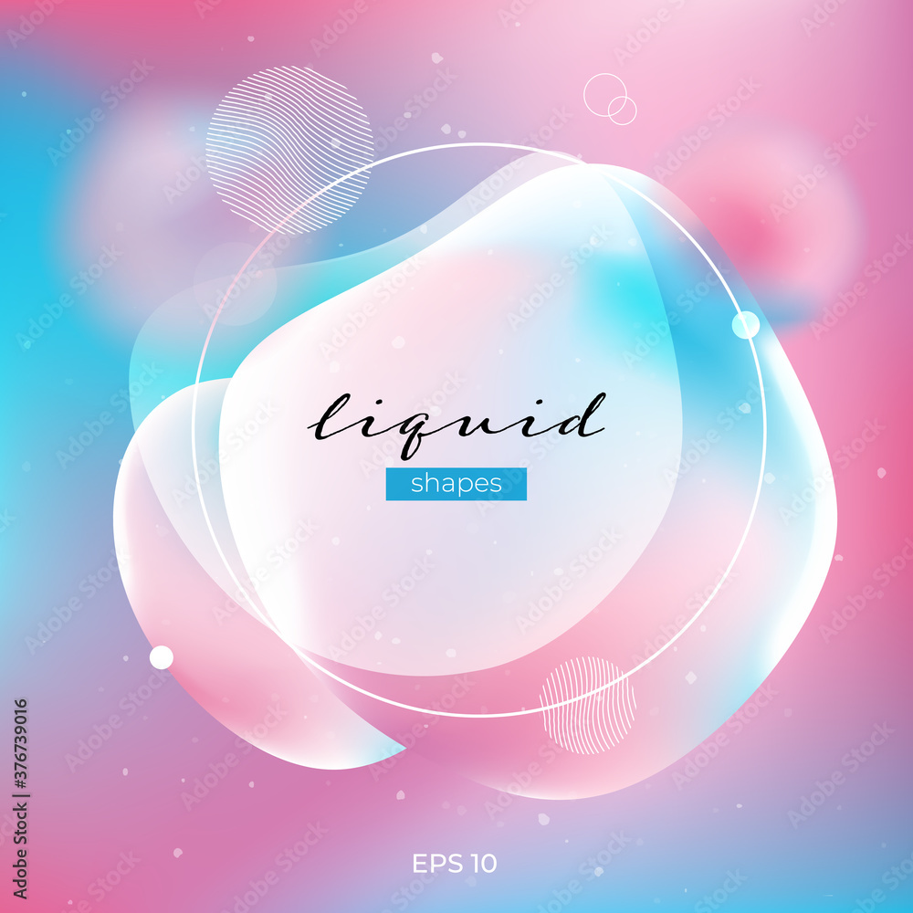 Canvas Prints liquid color abstract geometric shapes. fluid gradient elements for minimal banner, logo, social pos