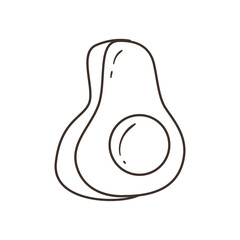 Fototapeta premium avocado free form line style icon vector design