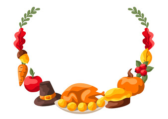 Happy Thanksgiving Day frame.