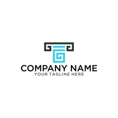 Fototapeta premium Abstract Logo Design Combinations Letter of T and G