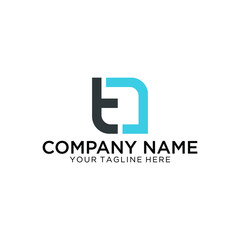 Abstract letter TD logo. This logo icon incorporate with abstract shape in the creative way. It look like letter T and D.