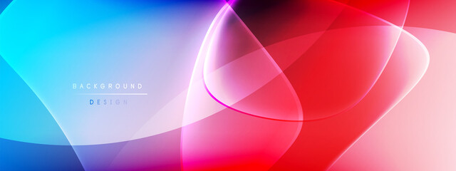 Vector abstract background - liquid bubble shapes on fluid gradient with shadows and light effects. Shiny design template for text