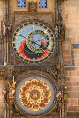Astronomical clock in Old Town Square Prague Czech republic