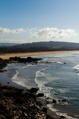 Landscape of the mountains and sea - O Grove, Galicia, Spain