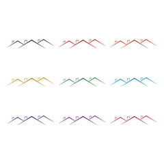 House roof icon, color set