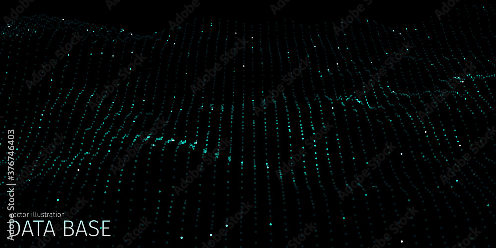 Poster 3d abstract digital technology background. futuristic sci-fi user interface concept with gradient do