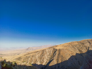 mountain view and beautiful blue sky. Asia mountains