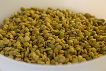 Wet lentils in the bowl 01