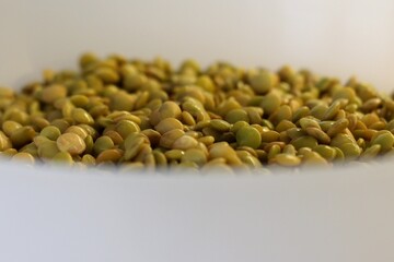 Wet lentils in the bowl 02