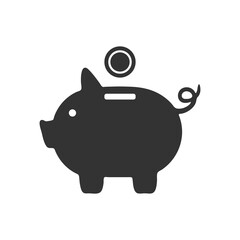 Piggy bank flat icon