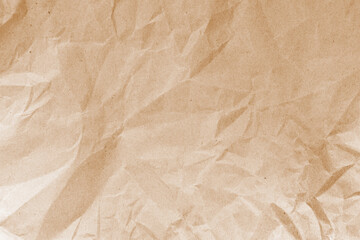 Rumpled environmental or craft paper texture background close-up. Grunge old paper surface texture. Place for your text