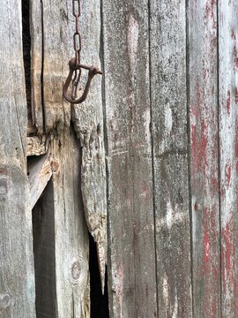 old wooden door with lock