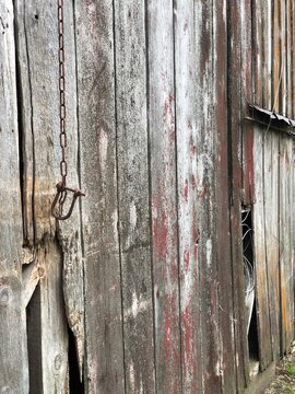 old wooden barn door