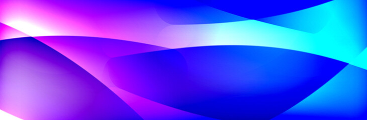 Fluid gradient neon color waves, vector abstract background