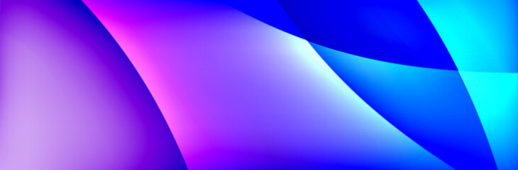 Fluid gradient neon color waves, vector abstract background