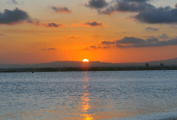 atardecer en el mar