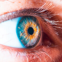 detailed blue eye macro photography
