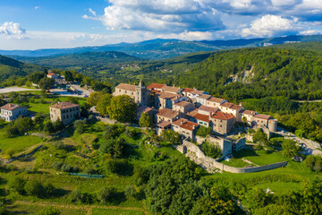 Fototapeta na wymiar Hum, the smallest town in the world, Istra, Croatia