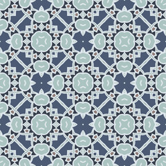 Style bright color seamless pattern in blue for decoration, paper wallpaper, tiles, textiles, neckerchief, pillows. Home decor, interior design, cloth design.