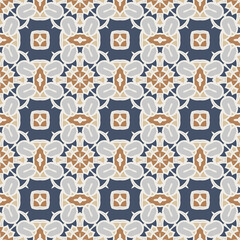 Style bright color seamless pattern i gray blue beige for decoration, paper wallpaper, tiles, textiles, neckerchief, pillows. Home decor, interior design, cloth design.