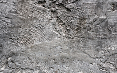 Gray wall glue plaster comb surface prepared for tiling