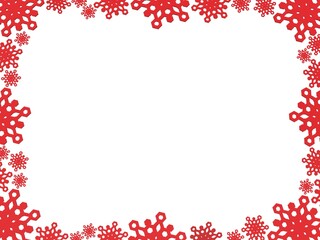 red christmas frame