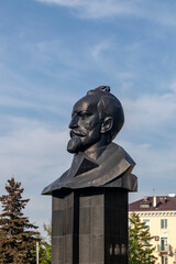 Bust of Dzerzhinsky and doves