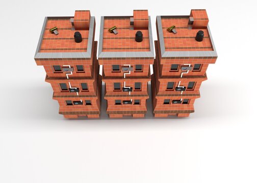 TRES EDIFICIOS EN 3D