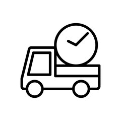 delivery on time, logistic icon vector illustration