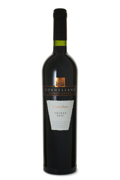 ST. PETERSBURG, RUSSIA - FEBRUARY 11, 2020: Bottle of Cornellana  Barrel Reserve Shiraz, Chile, 2015
