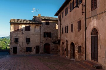 Fototapeta na wymiar Altstadt von Certaldo in der Toskana in Italien 