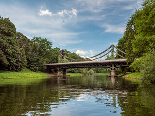 Bridge across the lake in Lübeck during a boat tour