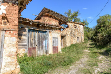 Fototapeta na wymiar Albacastro. Abandoned town in the province of Burgos, in Castilla y Leon, northern Spain.