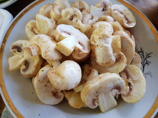 mushrooms in a bowl