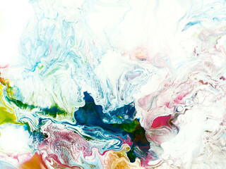 Colorful bright creative abstract hand painted background, marble texture