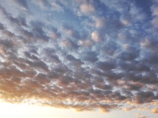 clouds in the sky at dawn
