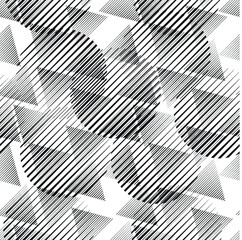 Seamless pattern with speed lines.Triangles
 unusual poster Design .repeating , diagonal, slanting, oblique Black Vector stripes .Geometric shape. Endless texture