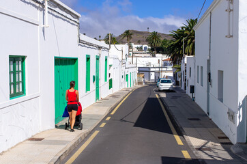 Famous Haria village on Lanzarote Island, Spain