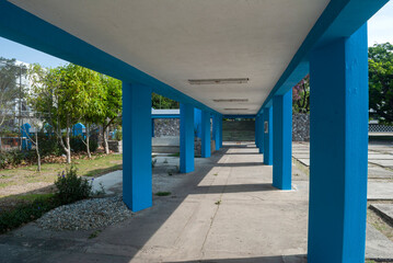 Concrete and steel structure architectural and engineering study at the University of San Carlos de Guatemala.