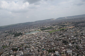 Obraz premium Jaipur city Arial view from Nahargarh Fort