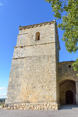 Fototapeta na wymiar Church of the Virgin of the Candelas in Urbel del Castillo, Burgos, Castilla y Leon, Spain