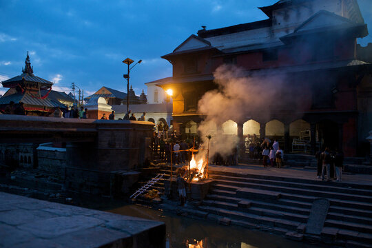 Cremation, Pashupatinath Temple, Kathmandu, Nepal
