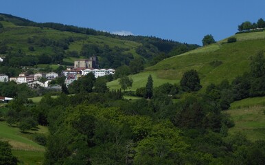 old farms in the mountains in the Basque contry